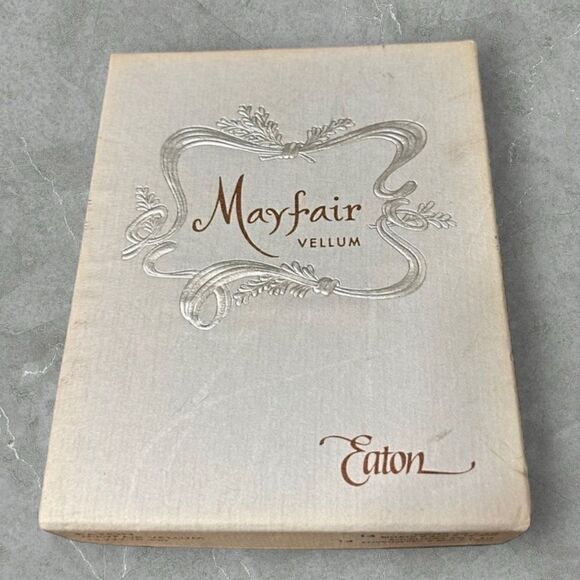 Vintage Mayfair Cream Vellum Notecards & Envelopes NIB - Picture 1 of 7